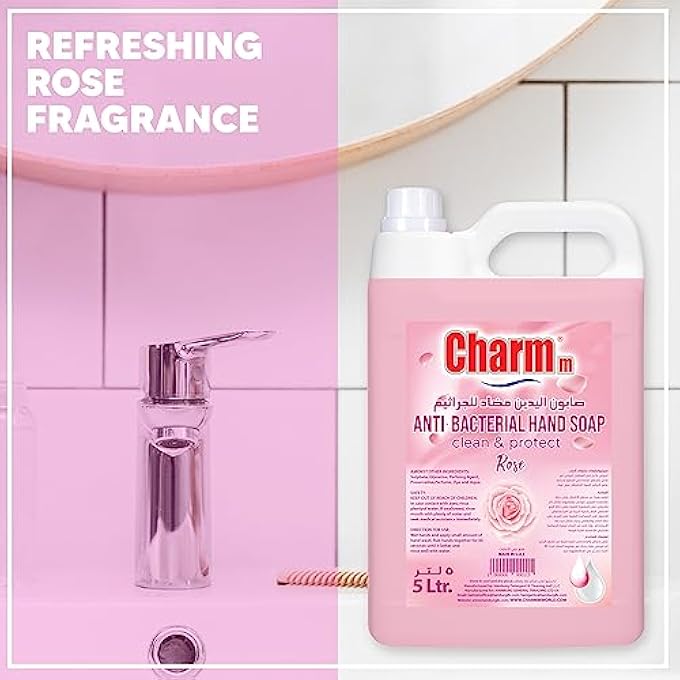 CHARMM ANTI-BACTERIAL HAND SOAP, ROSE, 5 LITERS - Image 3